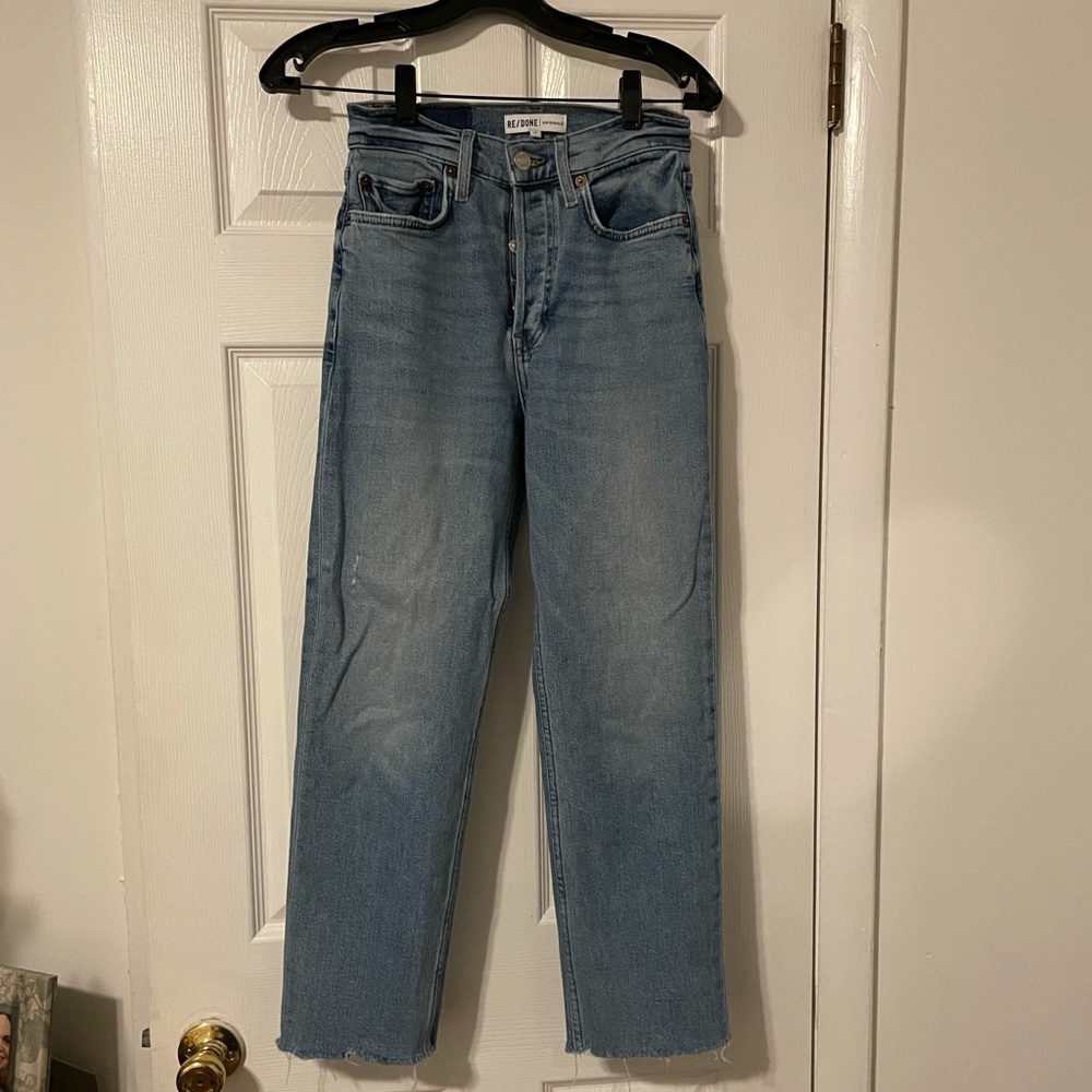Re/Done straight leg stretch denim.